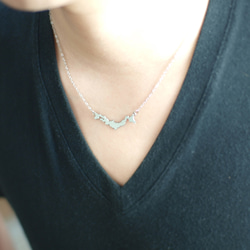 日本列島デザインネックレス Japan small -silver- 4枚目の画像