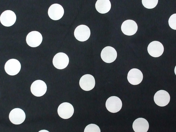 小さいショールカラーのブラウス Ｍ~Lサイズ 黒地×白水玉柄 受注生産一週間待ち 6枚目の画像
