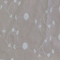 花柄刺繡ステッチ入りレース生地 小さいショールカラーのブラウス S~Mサイズ 白 受注生産 7枚目の画像