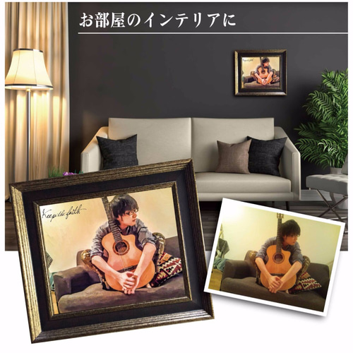 送料無料！（油絵風アートと専用額縁）デジタル絵画ゴージャス《小