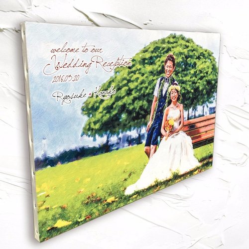 送料無料！【ウェルカムボード】油絵風キャンバスプリント《F6サイズ