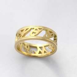 K18鍛造手造り透かし唐草リング 指輪・リング jewel-shiko 通販