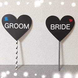 GROOM & BRIDE♡ブラックプロップス 1枚目の画像