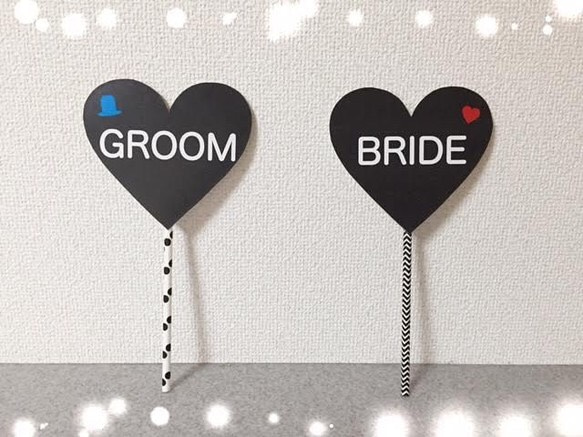 GROOM & BRIDE♡ブラックプロップス 1枚目の画像