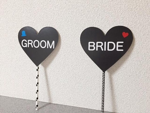 GROOM & BRIDE♡ブラックプロップス 4枚目の画像
