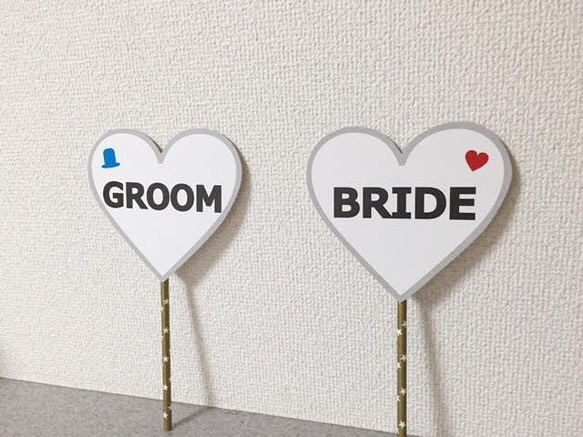 GROOM & BRIDE♡ホワイトプロップス 4枚目の画像