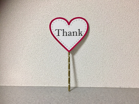 ハート形♡Thank you♡プロップス 2枚目の画像