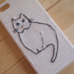 青目猫のiPhone5ケース 2枚目の画像