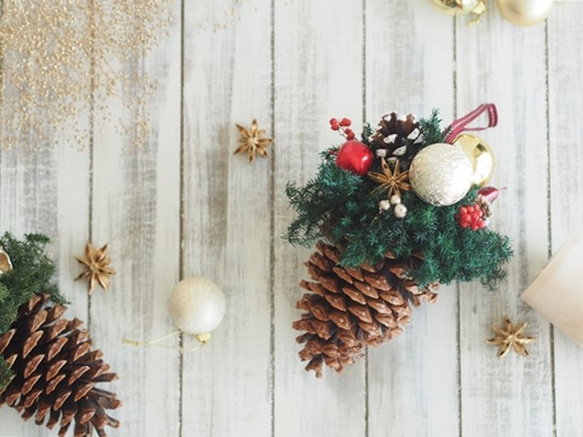 松ぼっくりオーナメント*ビッグコーン プリザーブドフラワー Atelier