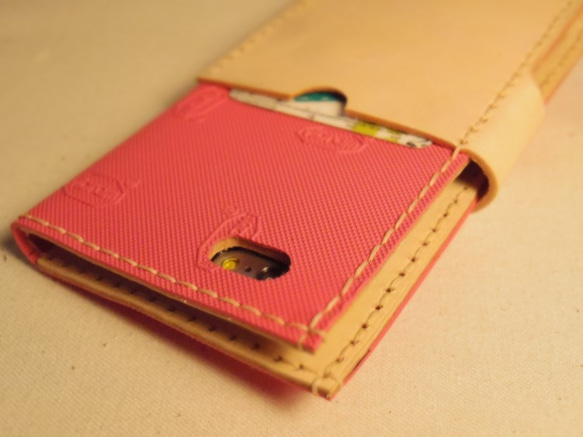 Vibram iPhone6 jacket - Pink × Natural 5枚目の画像