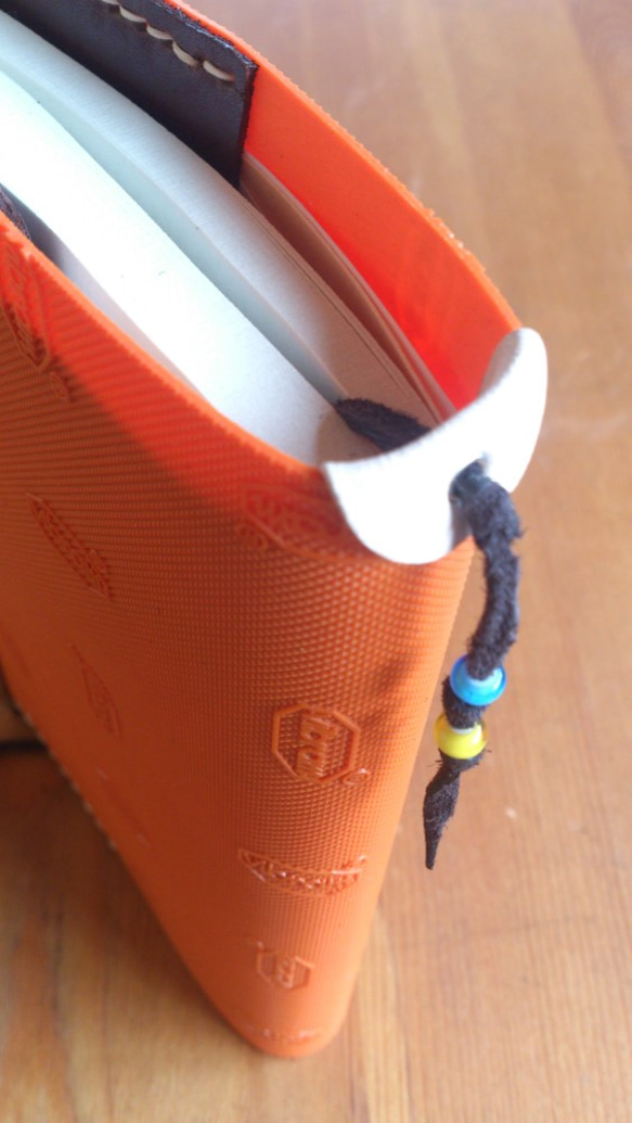 Vibram book jacket for outdoor - Orange × Dark Brown 3枚目の画像