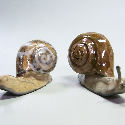 ◇『かたつむり 2匹セット』 atelier_juni 陶芸細工 その他置物 魔界の