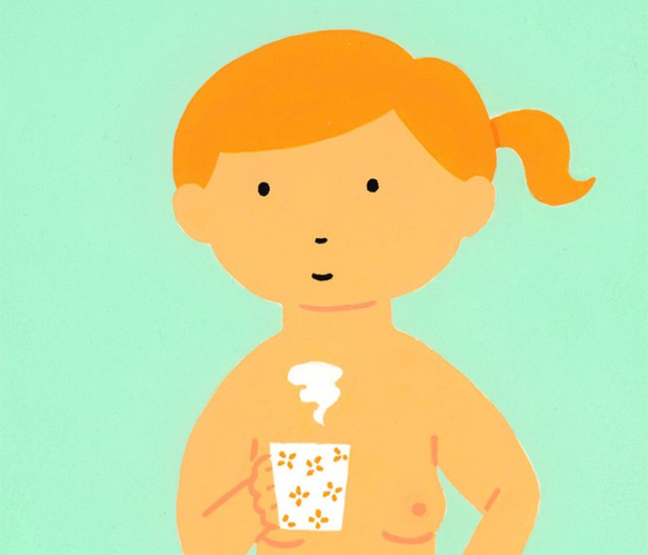 【原画・額縁込】「コーヒーを飲む彼女」 3枚目の画像