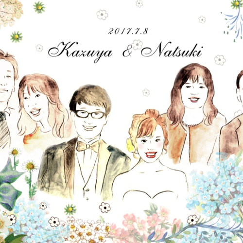 似顔絵の贈り物♡ ウェルカムボード FUWARI WEDDING 通販