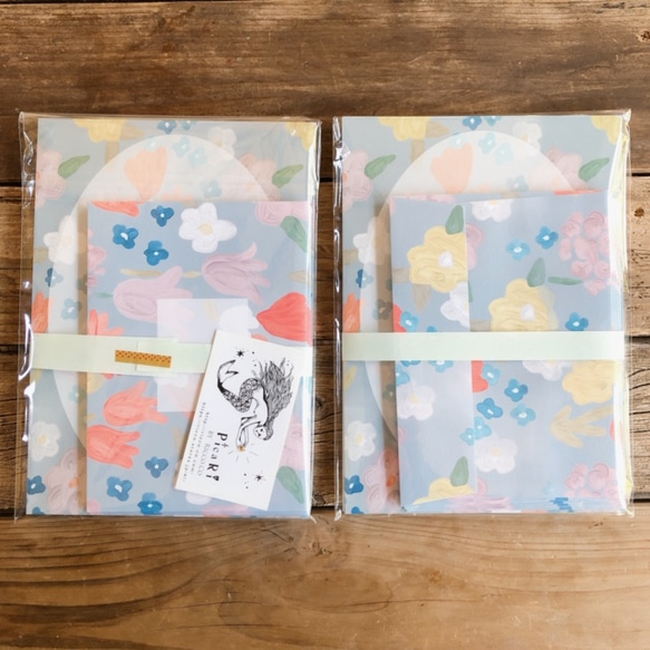 野花のレターセット（便箋20枚+封筒10枚のボリュームセット♡） 2枚目の画像