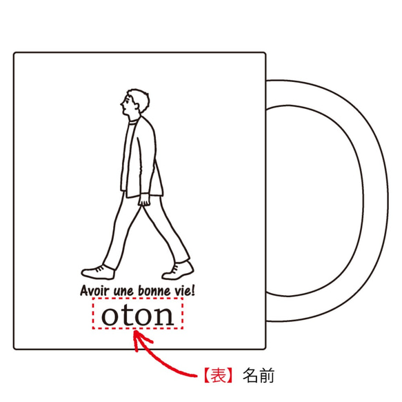 【名前可】goingマグカップペアセット(oton・okan)　【父の日迄にお届け5/30締切】 2枚目の画像