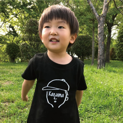 【名前オーダー】顔ネームTシャツ・息子 1枚目の画像