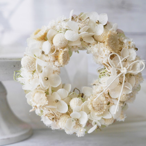 両面おもて＊フラワーリースフレーム＊ ドライフラワー s-room 通販