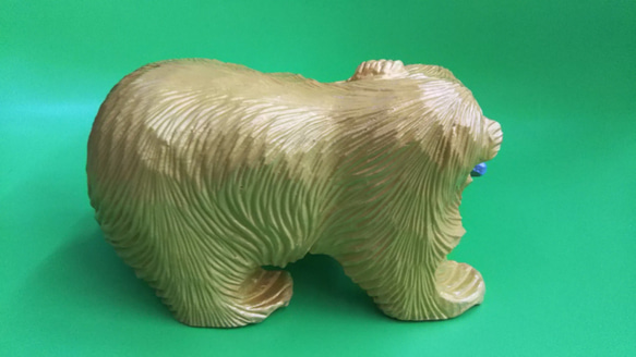 熊の木彫り　魔改造　金色＆銀色　開運アップ！オーダーメイドも受付可！ 3枚目の画像