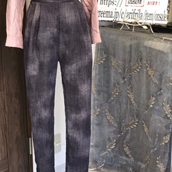 着物リメイクパンツ　ＰＬ２　濃い紫 2枚目の画像