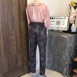 着物リメイクパンツ　ＰＬ２　濃い紫 3枚目の画像