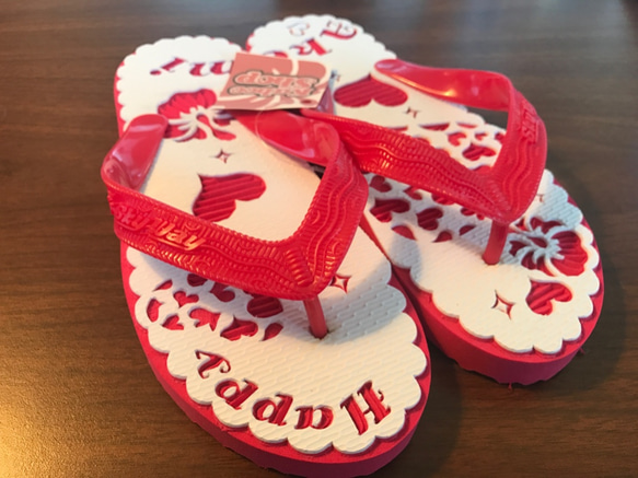 ハート in ハート 島ぞうり ビーチサンダル 【送料無料】 名前入れ無料