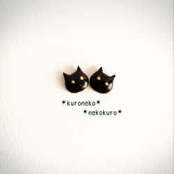 kuroneko 黒猫 ピアス 1枚目の画像