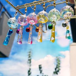 本物みたいに鈴が鳴る♪風鈴ピアス/イヤリング ピアス（フック