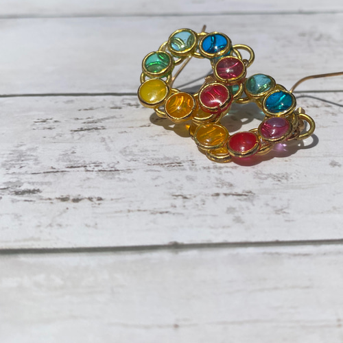 厄年のお守りに。厄除けレインボーアミュレット 【ピアス/イヤリング