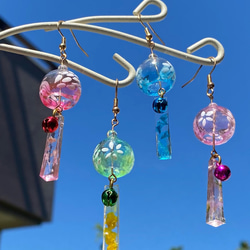 本物みたいに鈴が鳴る♪風鈴ピアス/イヤリング ピアス（フック