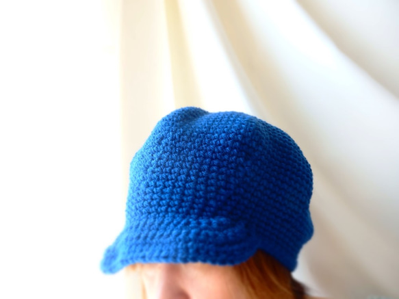 キャスケット帽（ロイヤルブルー） 2枚目の画像