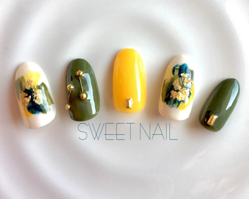 new☆こっくり塗りかけネイル ネイルチップ（つけ爪） SWEET