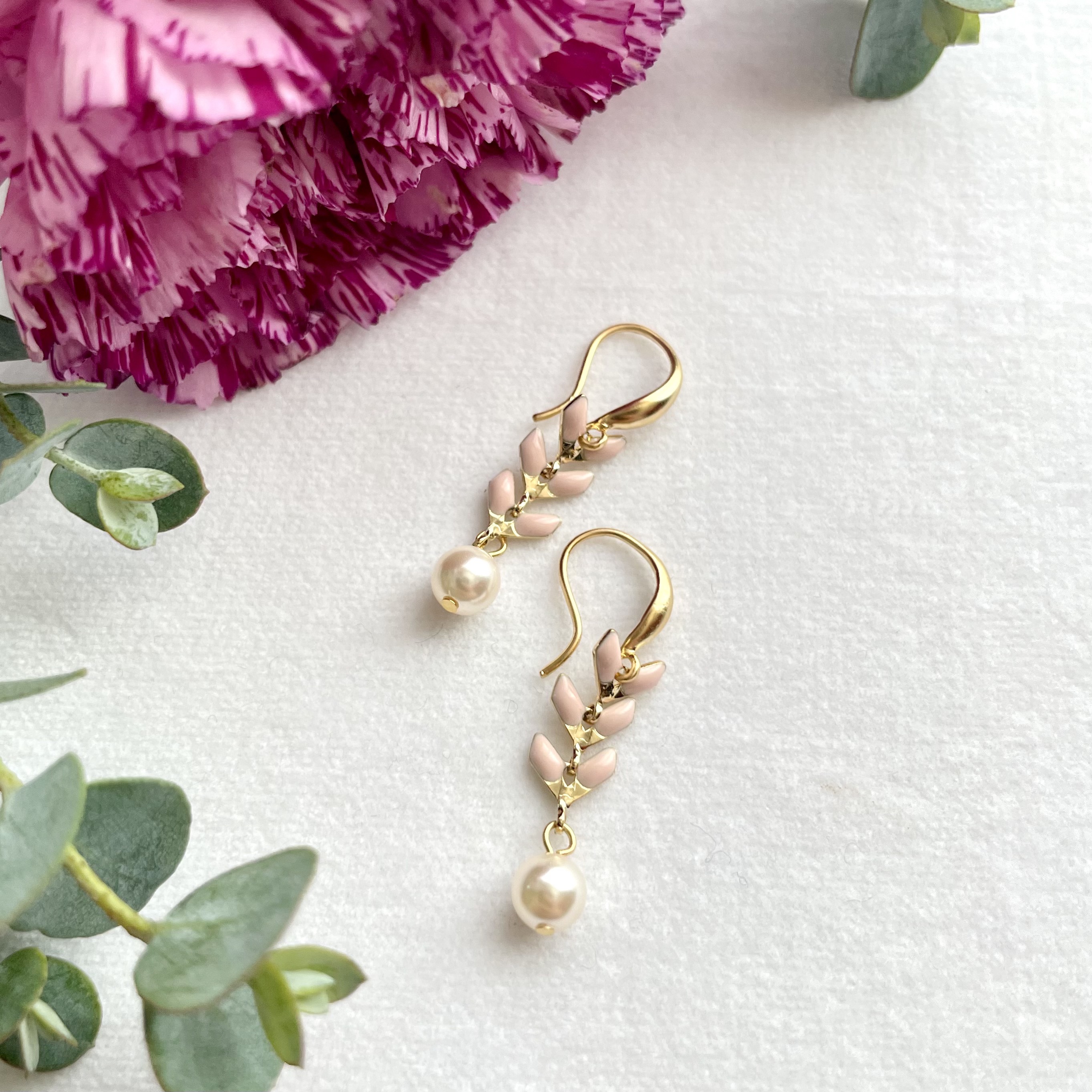 アンクレット&ピアスセット -Baby pink-