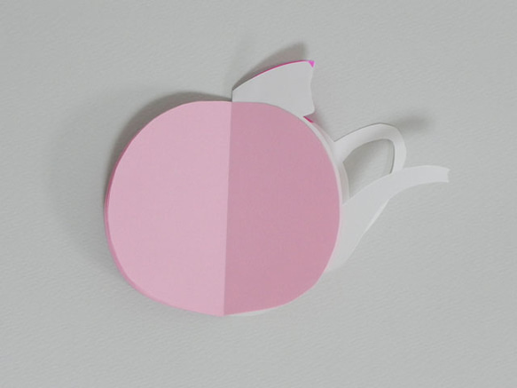 Tea Potのミニメモ帳（pink) 4枚目の画像