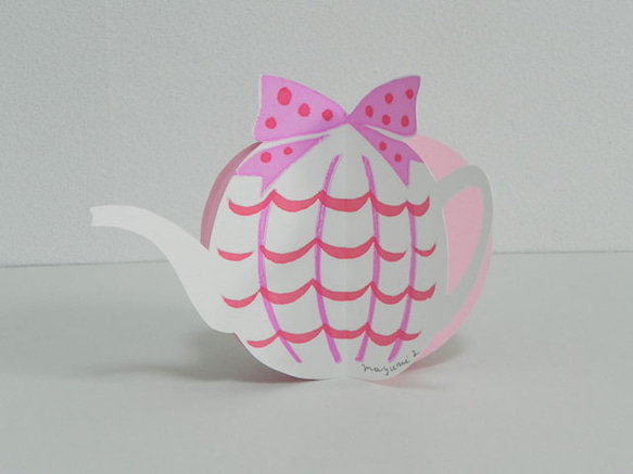 Tea Potのミニメモ帳（pink) 5枚目の画像