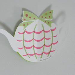 Tea Potのミニメモ帳（green) 3枚目の画像