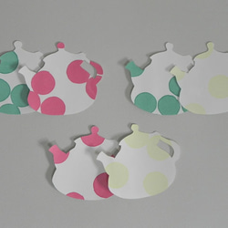 水玉カードTea Pot Dot 2枚目の画像