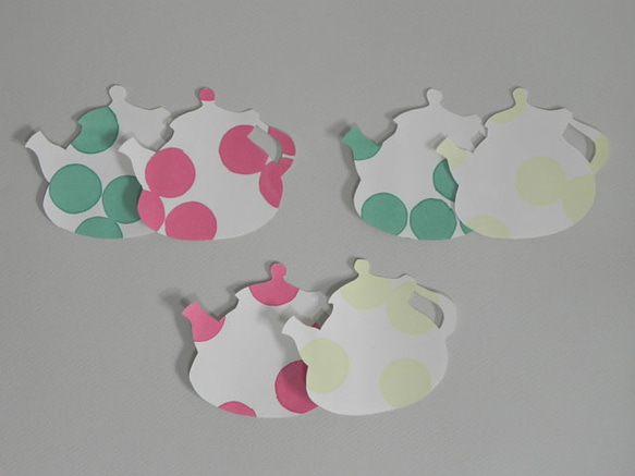 水玉カードTea Pot Dot 2枚目の画像
