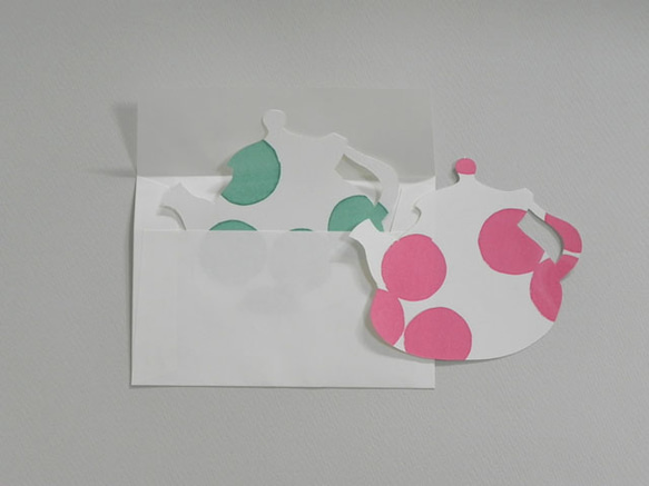 水玉カードTea Pot Dot 3枚目の画像