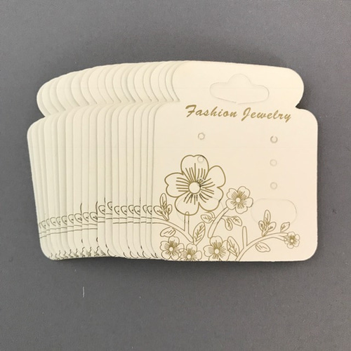 再再販!!】◇花柄ピアス台紙 ホワイト 50枚 キット Beast Pokke 通販