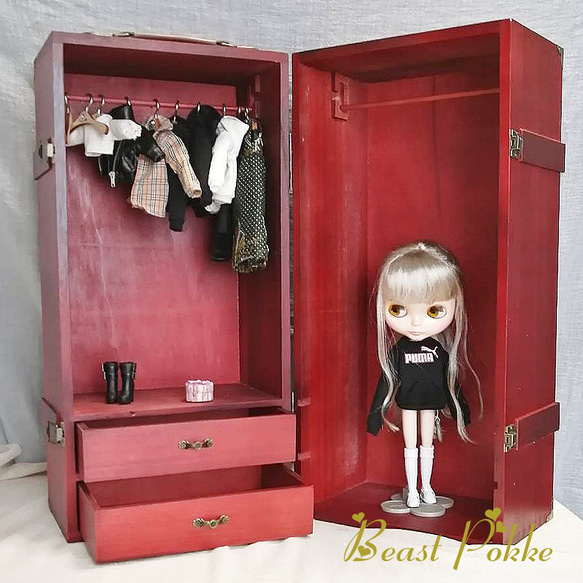 NEW!!☆1/12 ドール用 ハンガーラック ドールクローゼット