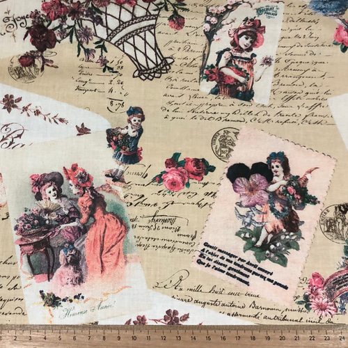 micci collection yuwa824474a ヴィクトリアン柄生地 生地