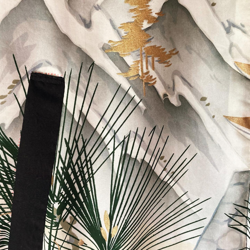 スカジャン リバーシブル 着物リメイク 呉服リメイク 鷲と城 横振り