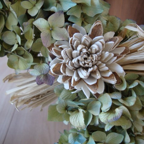 彩り紫陽花のドライフラワーリース 彩り紫陽花のドライフラワーリース