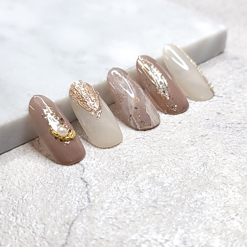 大人可愛い シアーグレーニュアンスネイル ジェル ネイルチップ ネイル