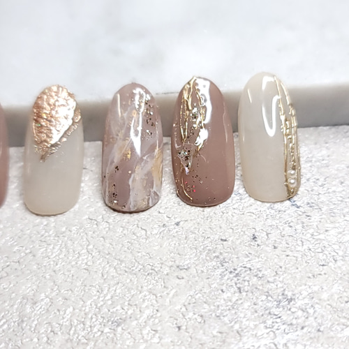 大人可愛い シアーグレーニュアンスネイル ジェル ネイルチップ ネイル