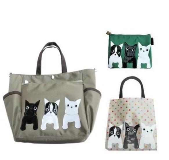 送料無料】3点セット お散歩バッグ ショルダー 犬 フレンチ
