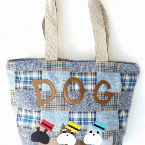 totebag /ヴィンテージファブリックのパッチワーク トートバッグ
