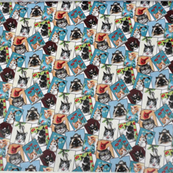 サブバック レディース トート a4 お遊び猫 かわいい 猫 バッグ USAコットン 5枚目の画像