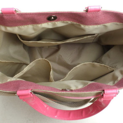 【送料無料】ショルダーバッグ ２way  キャンパス 猫柄 ピンク トートバッグ 猫 グッズ 雑貨 かわいい 4枚目の画像